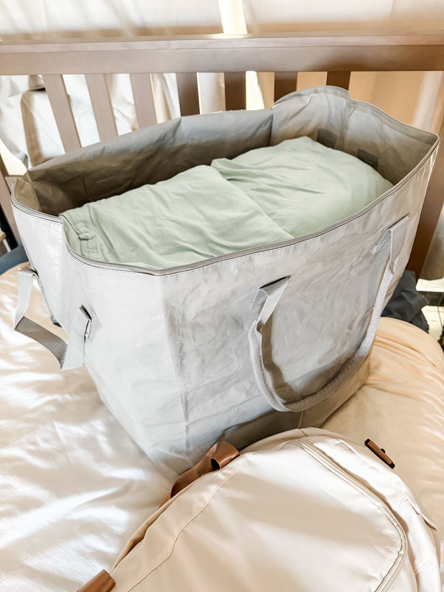 Think Hulken vibes but budget-friendly. I used it to haul sheets and blankets on a recent trip, and the wheels made it so easy to move once it was packed up.

#LTKHome #LTKdayinmylife #LTKTravel