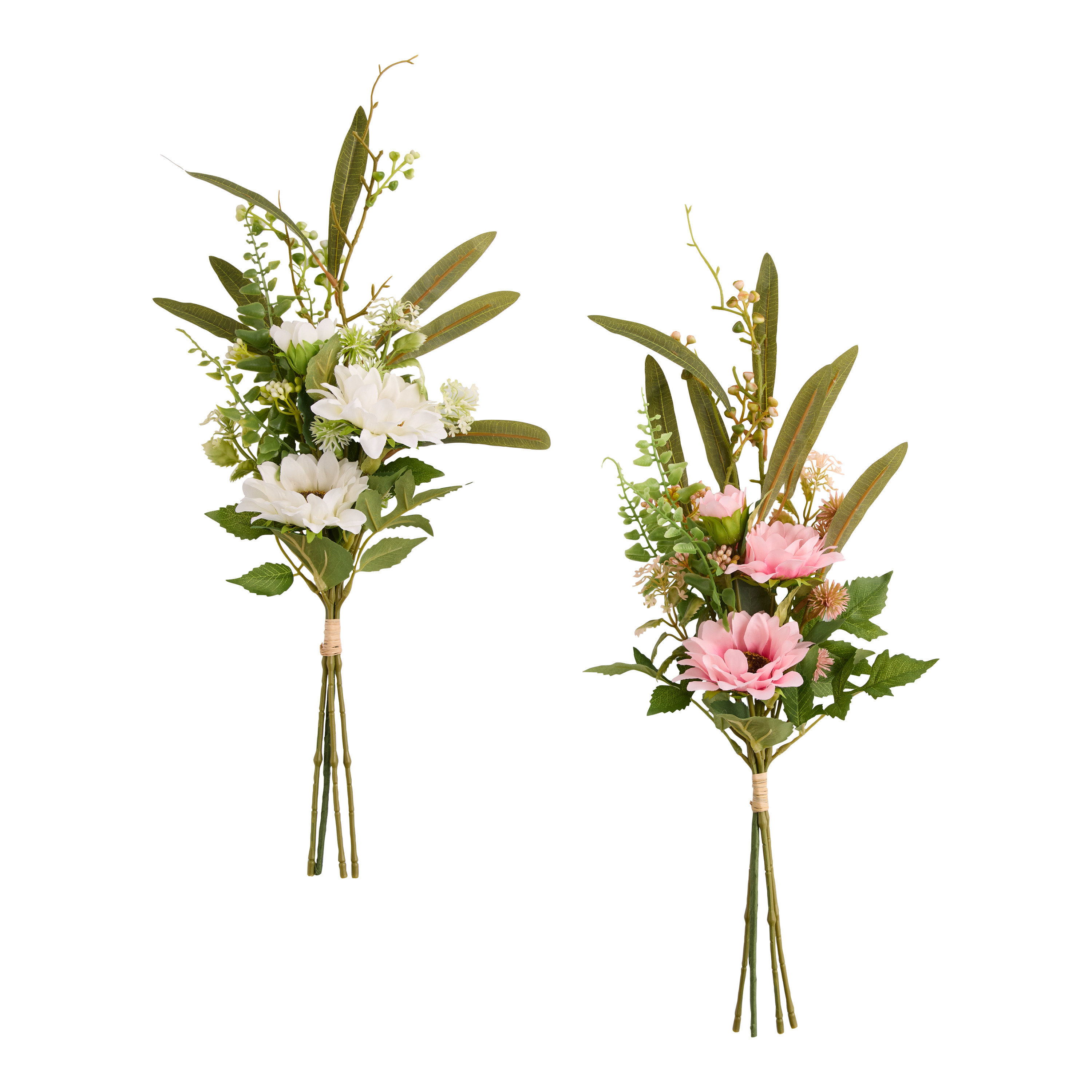 Faux Sunflower and Greenery Bunches Set of 2 | World Market