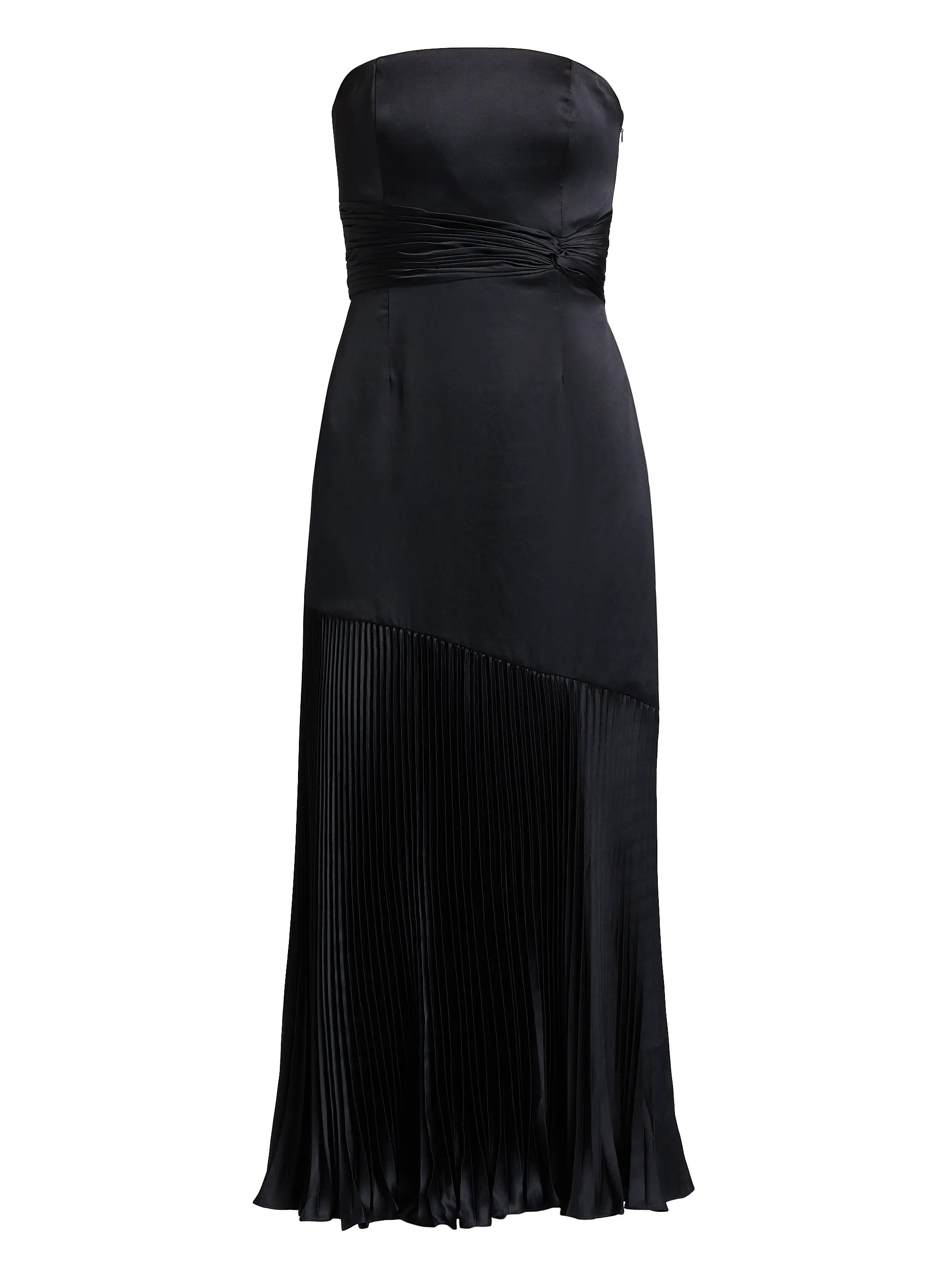 Amur Milly Strapless Pleated Maxi Dress | Saks Fifth Avenue | Saks Fifth Avenue