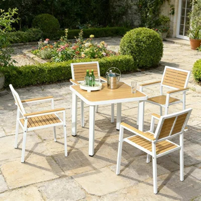 Outdoor Dining Furniture Set,5pc Patio Table and Chairs Set | Wayfair North America