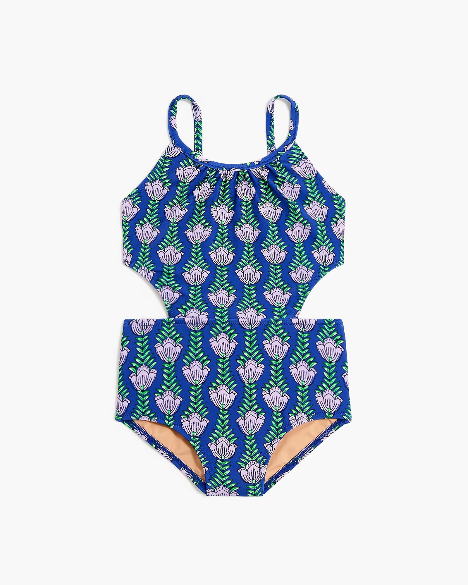 Girls' printed cutout one-piece swimsuit | J.Crew Factory
