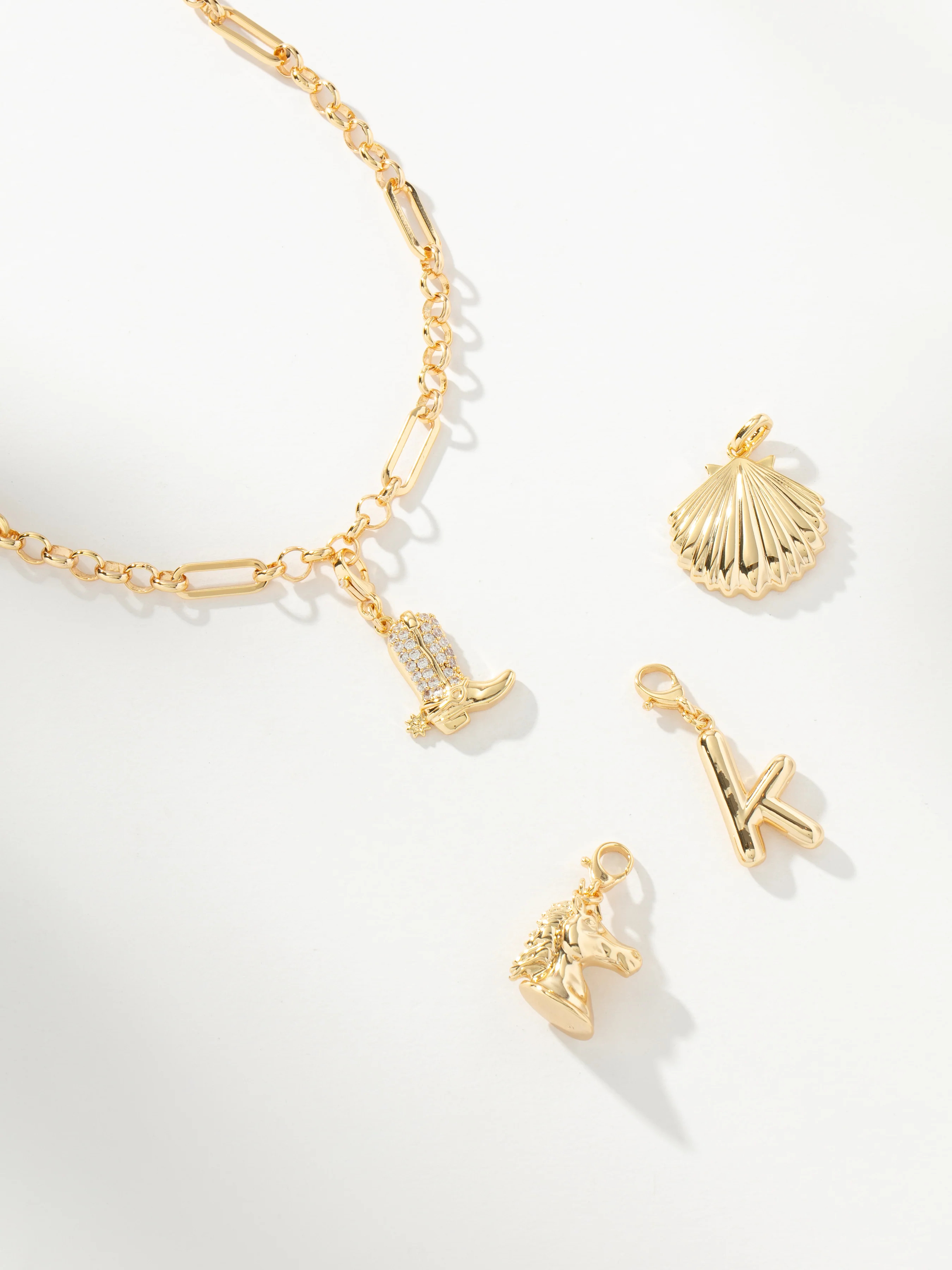 Gold Loop Charm Collector Necklace | Charm Jewelry | Uncommon James | Uncommon James