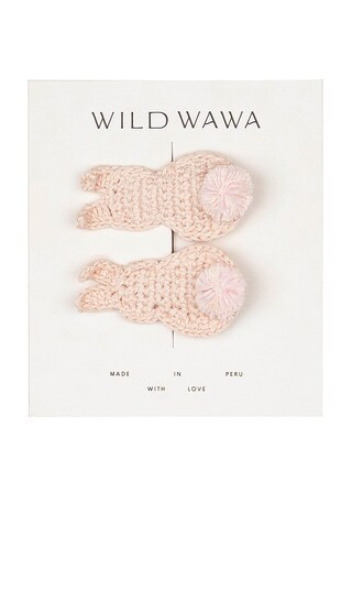 Wild Wawa Kids Crochet Clip Set in Pink. | Revolve Clothing (Global)