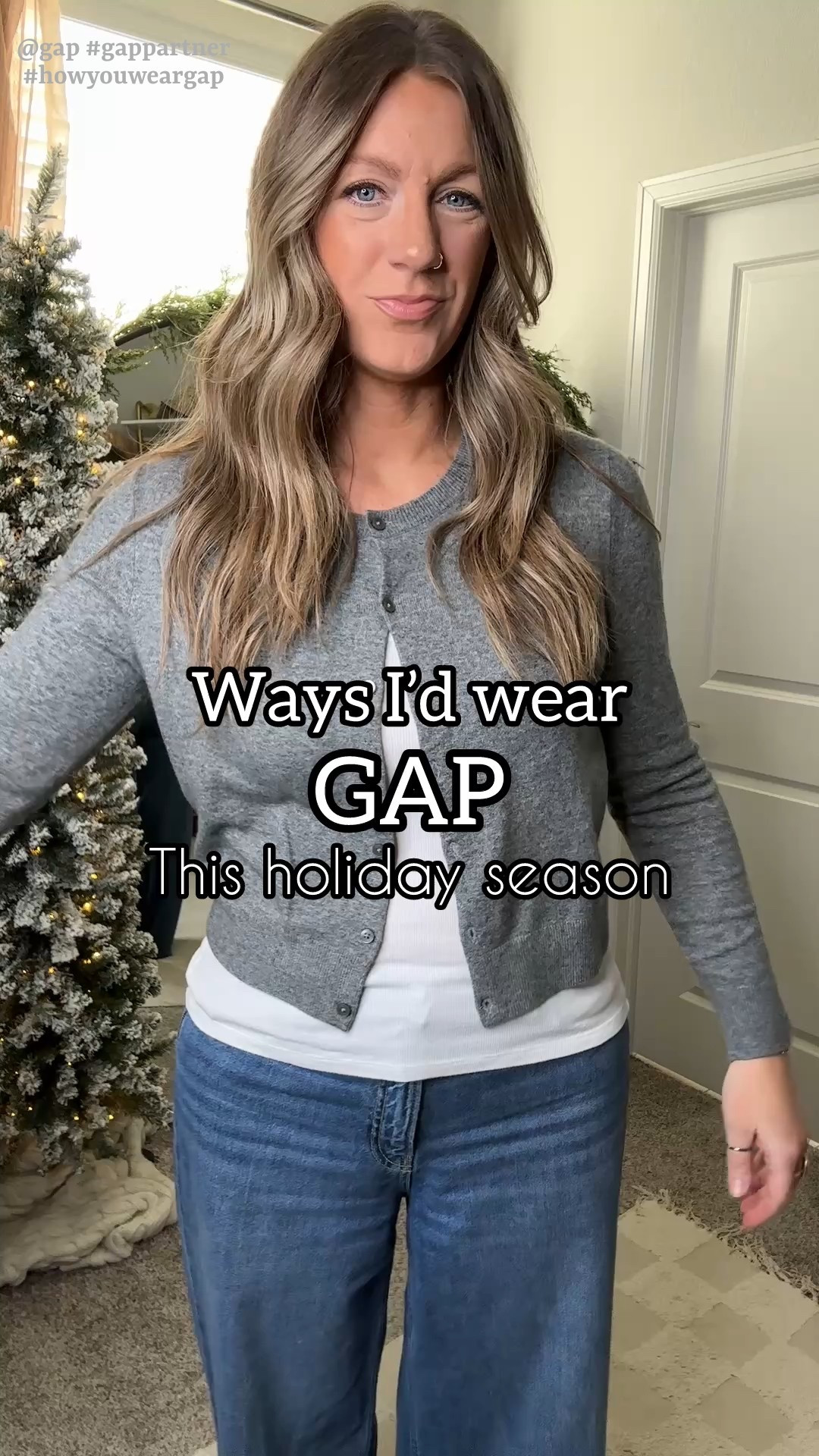 Ways I’d wear gap this holiday season as a tall, 40 yr old mom of 2! Up to 60% off select items, now thru 12/24! Order before 12/19 to get items before the holidays! 

✨medium tall zip up, medium tall sweater pants (large tall may be better) large reg cardigan, 30 tall barrel jeans, large reg sparkle tee, 30 tall pants, large tall coat, 30 tall wide leg jeans

#gappartner #howyouweargap

#LTKOver40 #LTKGiftGuide #LTKTall