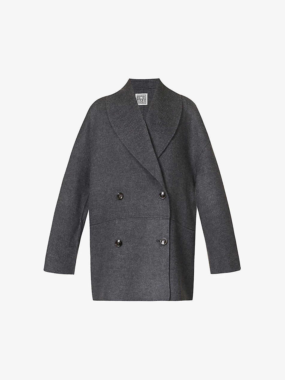 Double-breasted shawl-collar wool coat | Selfridges