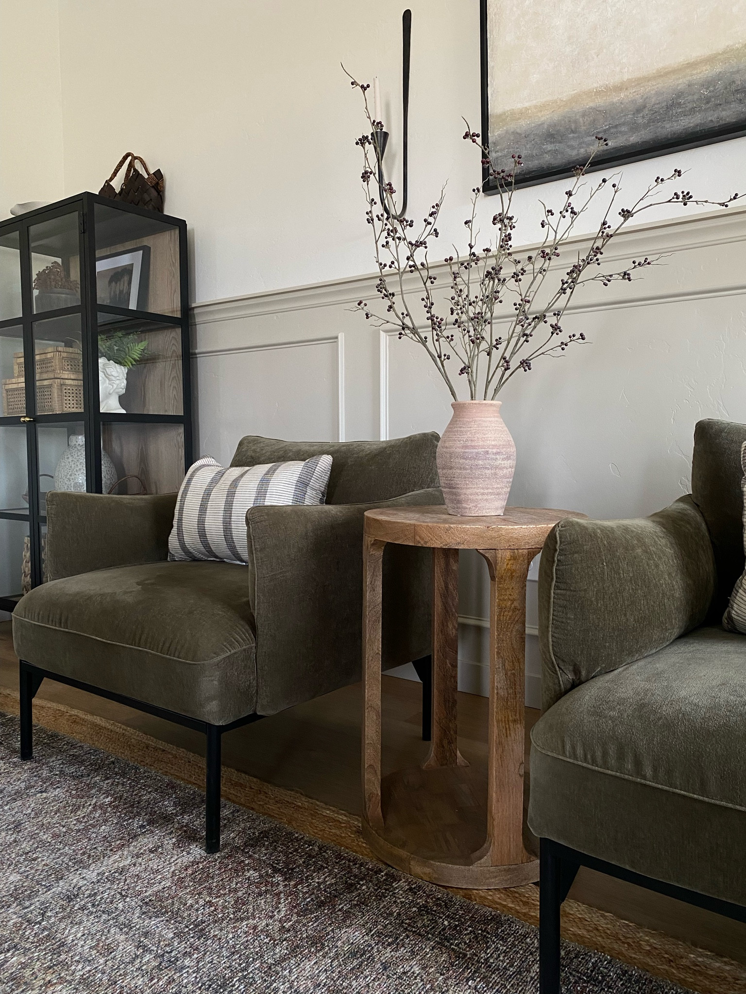 Living room inspo, sale alert, Target accent table, west elm green penn chairs, Target style, loloi rug, studio McGee, black cabinet

#LTKSale #LTKFind #LTKstyletip