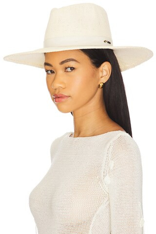 Lyons Knit Pattern Packable Hat in Light Tan | Revolve Clothing (Global)