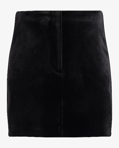 High Waisted Velvet Mini Skirt | Express
