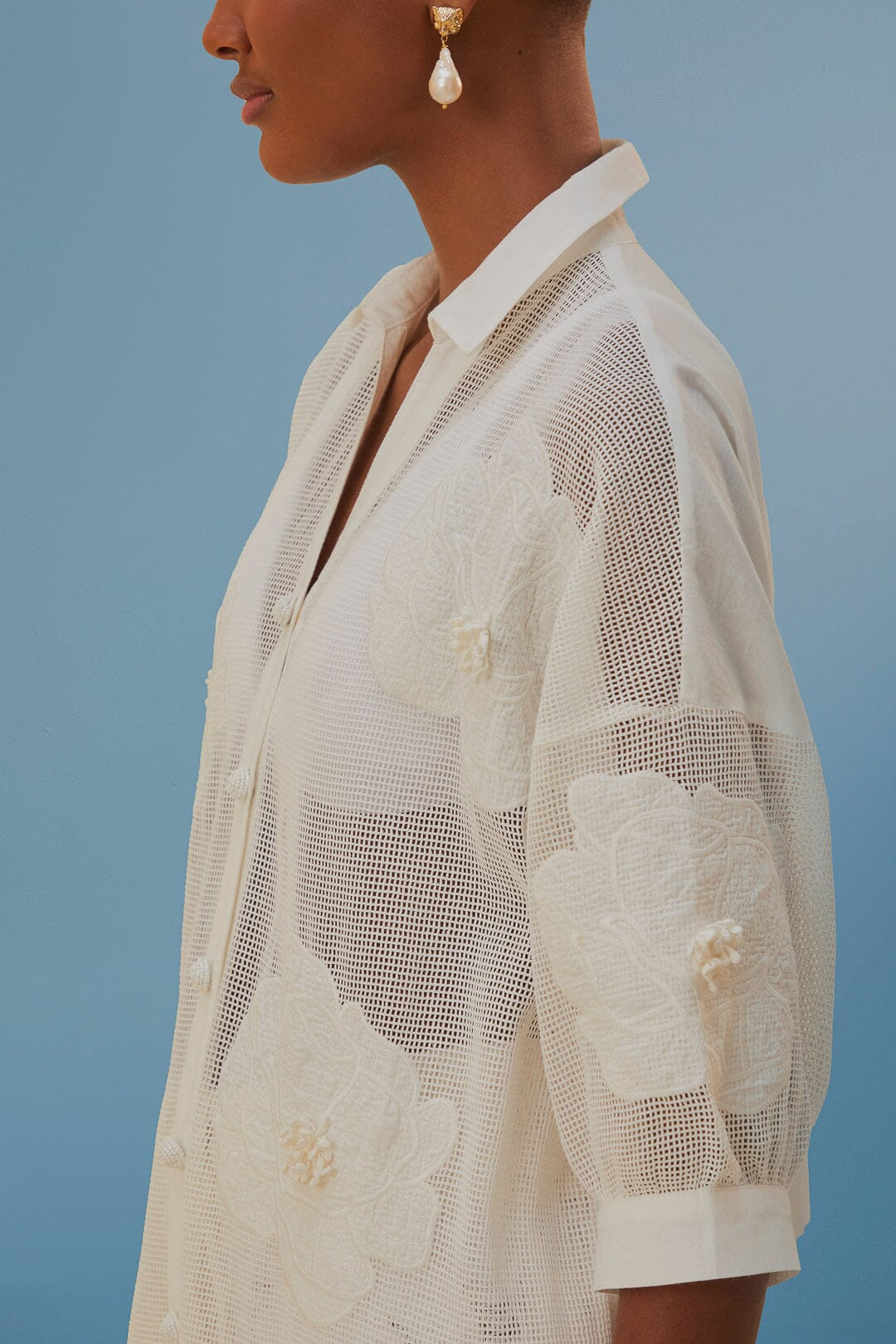 White Flower Shirt | FarmRio (US)