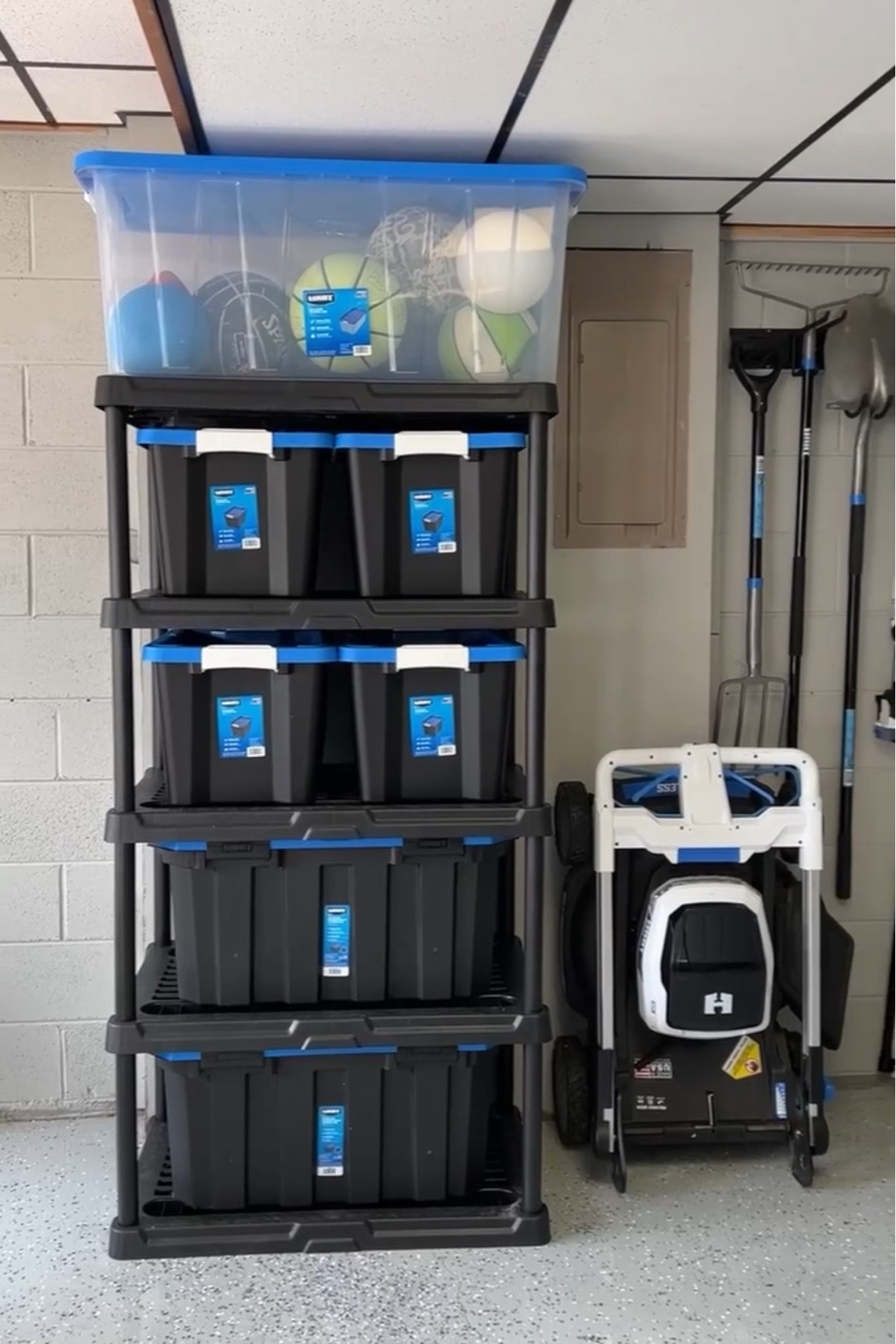 Garage storage doesn’t have to be expensive or built in. These shelves from Walmart go together with no tools in just three minutes and hold a good variety of tote sizes  

#LTKHome