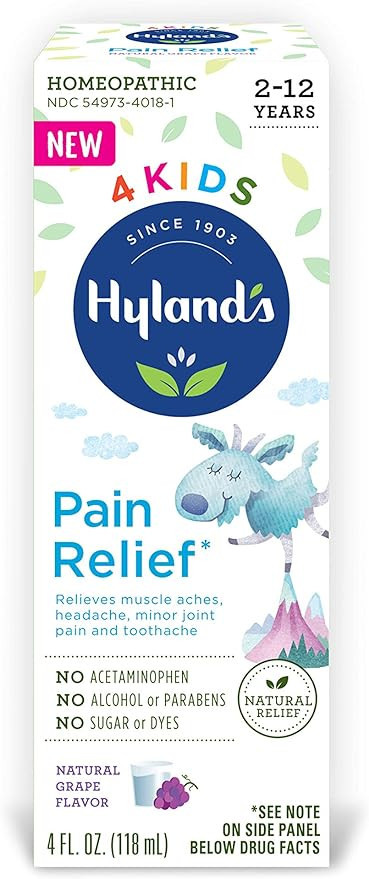 Hyland's Kids Natural Pain Relief Relieves Muscle Aches Headache Minor Joint Pain and Toothache G... | Amazon (US)