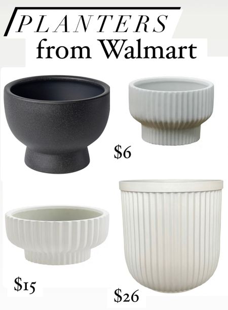 These planters from Walmart are all under $26! Easily freshen up any space indoor or outdoor with these gorgeous planters. #Walmart #WalmartFind.

#LTKhome #LTKunder100 #LTKunder50