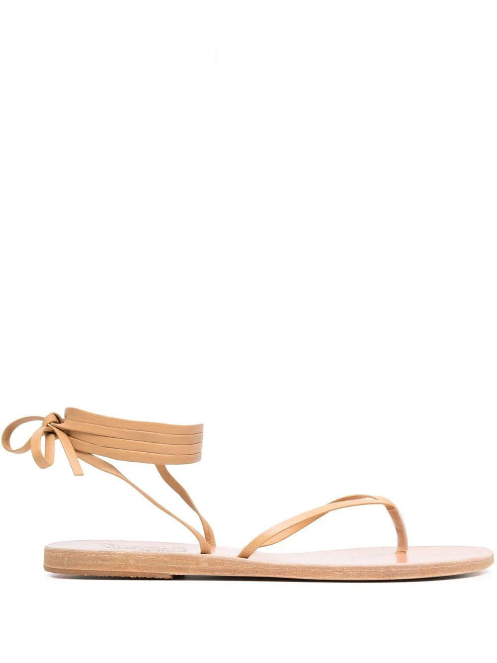 Ancient Greek Sandals leather ankle-tie sandals - Neutrals | Farfetch Global