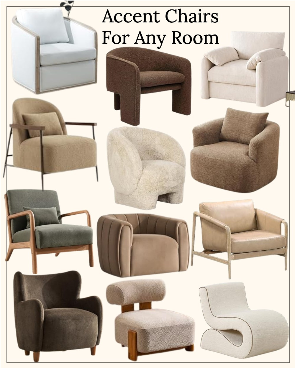 Accent Chair ideas for any budget. Update your living room, bedroom, office, foyer, and more in style. Love the boucle chair, slipper chair, green chair, black chair, barrel chair, wood upholstered chair, and swivel chairs so much!! Pinterest 12/30/25

 

#LTKHome #LTKOver40 #LTKmomlife
