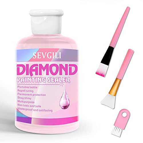 sevgili Diamond Painting Sealer Kits 120ML with Brushes, Diamond Art Sealer Puzzle Glue Diamond Painting Accessories and Tools for Adults (4OZ) | Amazon (US)