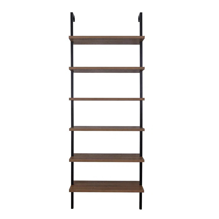 Kanissa 85'' H x 30'' W Steel Ladder Bookcase | Wayfair North America
