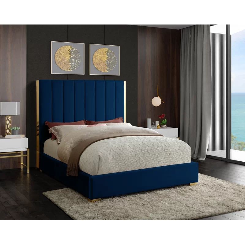Aeliana Velvet Upholstered Platform Bed | Wayfair Professional