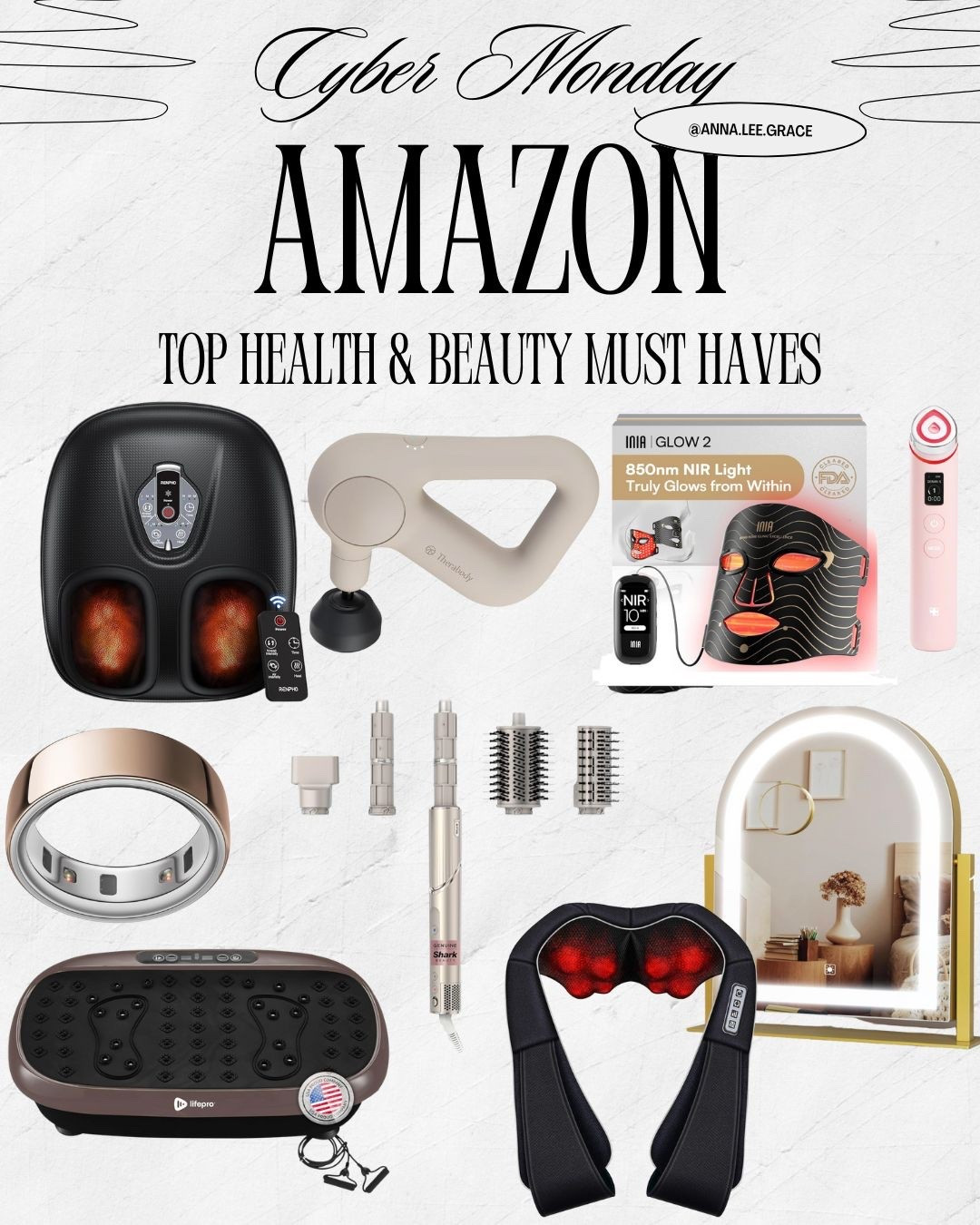 Amazon, cyber Monday y top health and beauty must haves!! 

Amazon finds, cyber Monday sale, wellness finds, health finds, beauty finds, red light therapy  


#LTKHoliday #LTKGiftGuide #LTKCyberWeek