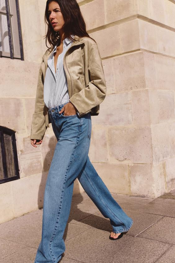 STRAIGHT LEG FULL LENGTH Z1975 JEANS WITH A HIGH WAIST | Zara US