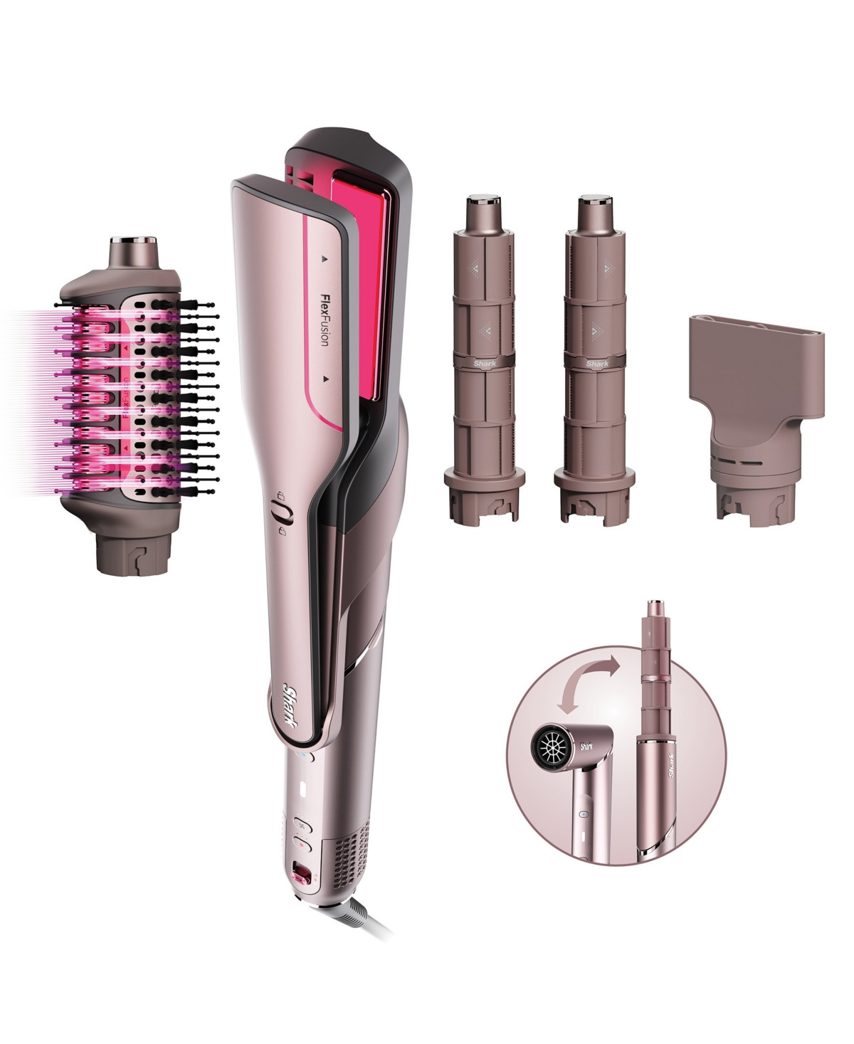 Shark FlexFusion Air and Ceramic System with Air Straightener Set HD641S - Cosmic Blush | Macy's