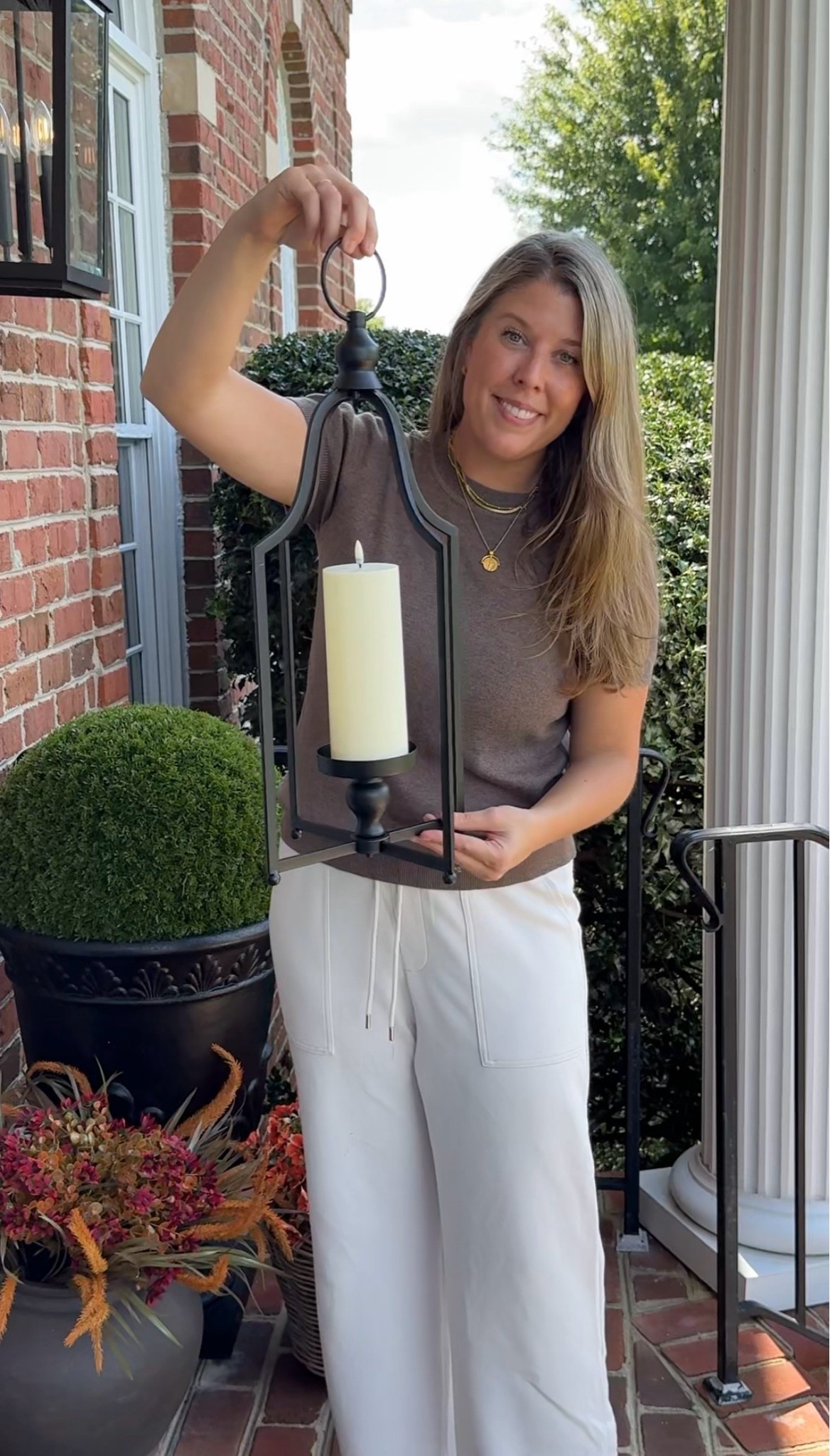 We just got the perfect outdoor lanterns for fall! I ordered these easy outdoor flameless candles to complete the look. Shop our entire fall front porch below ❤️🍂

#LTKSeasonal #LTKHome
