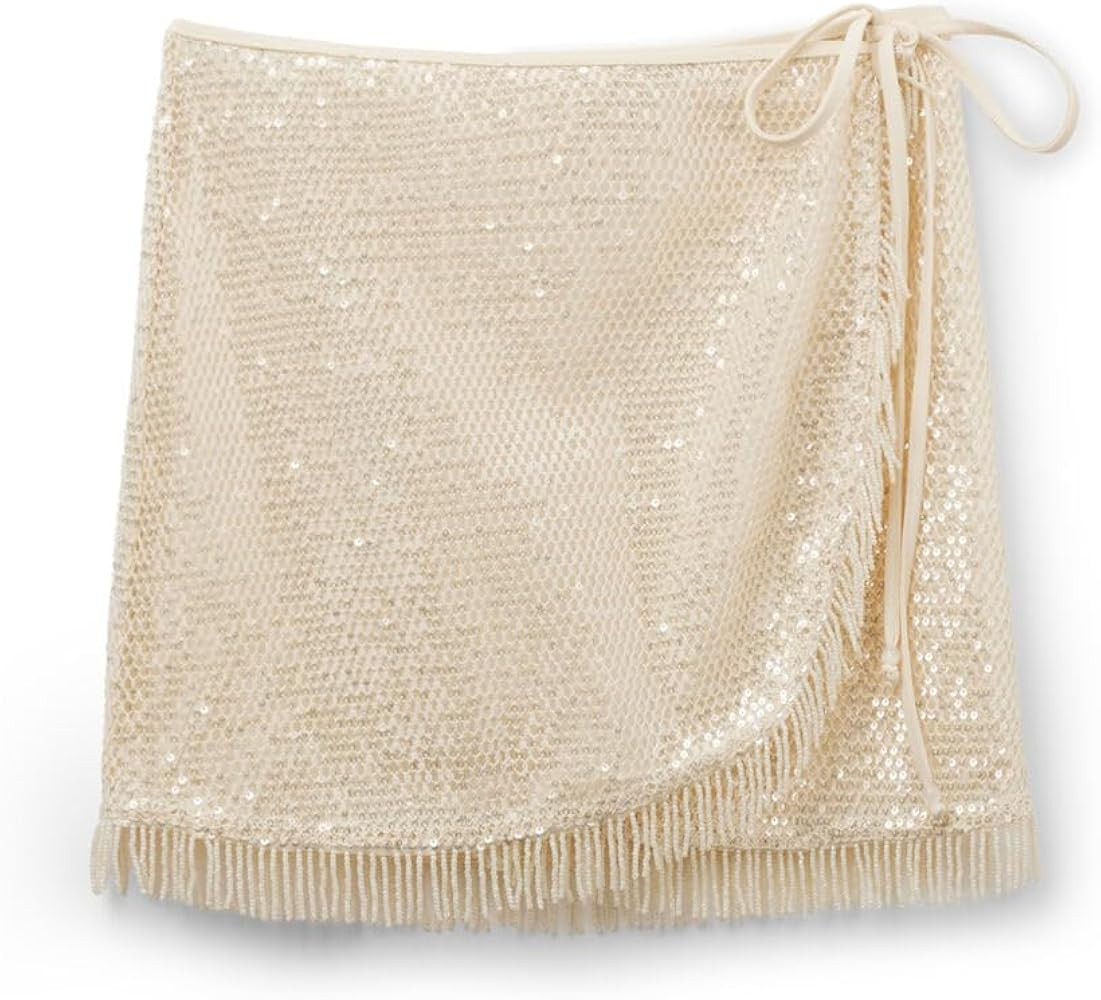 CALZEDONIA Falda Paillettes para mujer con red de lentejuelas | Amazon (US)