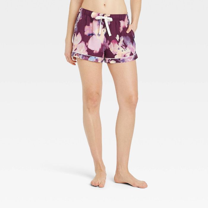 Women's Floral Print Simply Cool Pajama Shorts - Stars Above™ Purple | Target