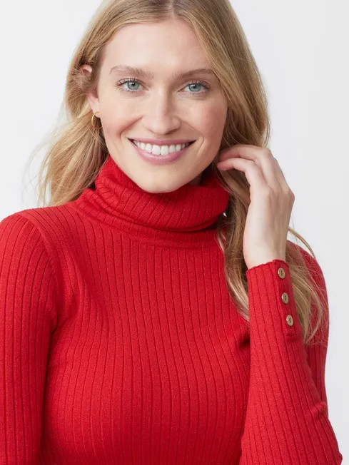 Arlette Metallic Turtleneck | J.McLaughlin