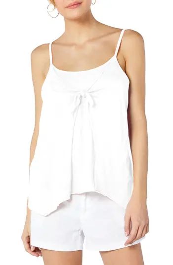 Women's Michael Stars Tie Front Trapeze Tank, Size One Size - White | Nordstrom