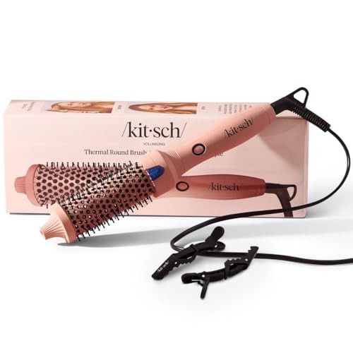 Kitsch Thermal Brush – Round Brush For Blowout Look – 1.5”/38 mm Ceramic Barrel Hair Brush & Hair Styling Tool For Volume & Shine for All Hair Types – Frizz-Reducing Ceramic Tourmaline, Quick Heat-Up | Amazon (US)