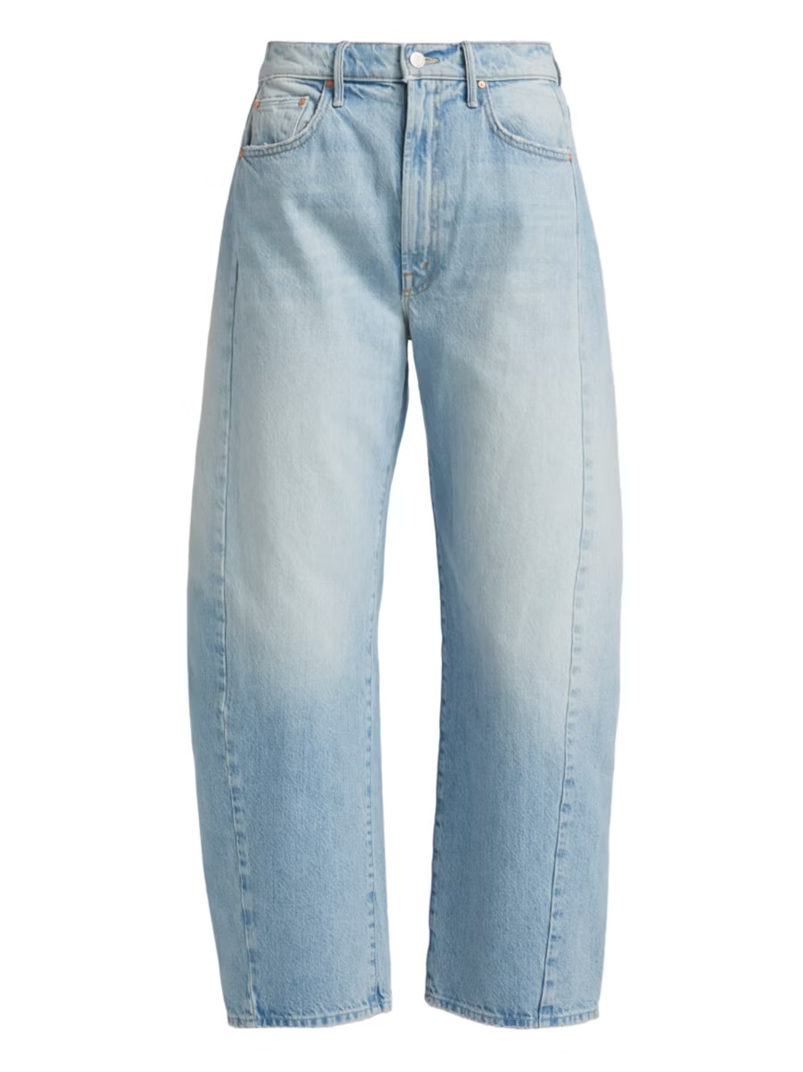 The Full Pipe Flood High-Rise Seamed Barrel-Leg Jeans | Saks Fifth Avenue