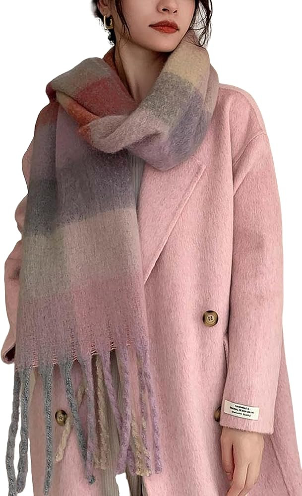 Wander Agio Winter Women Warm Scarf Long Shawl Large Scarves Cold Weather Thick Blanket Scarfs Co... | Amazon (US)