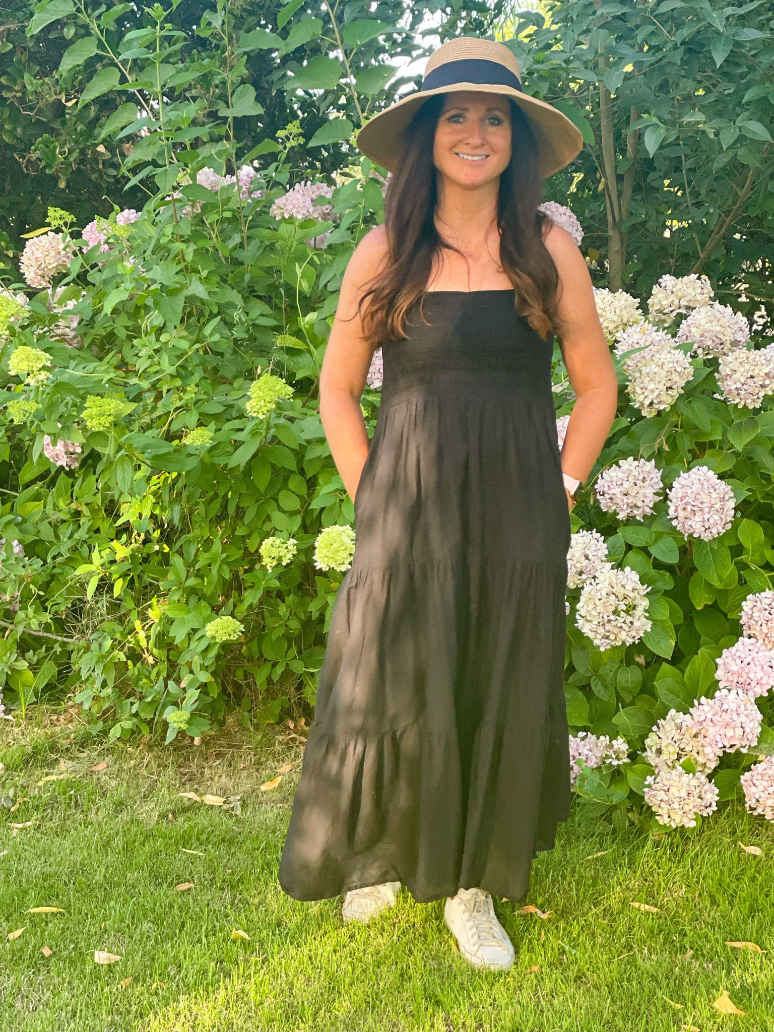 Maxi dress and floppy hat. Golden Goose sneakers. Casual outfit of the day. Summer dress. Summer outfit. ❤️

#LTKstyletip #LTKshoecrush #LTKFind