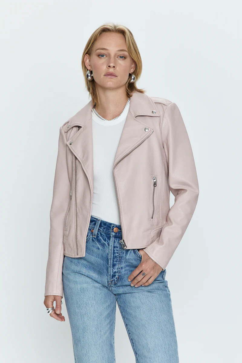 Nicolette Mod Moto Jacket - Mellow Rose | Pistola Denim