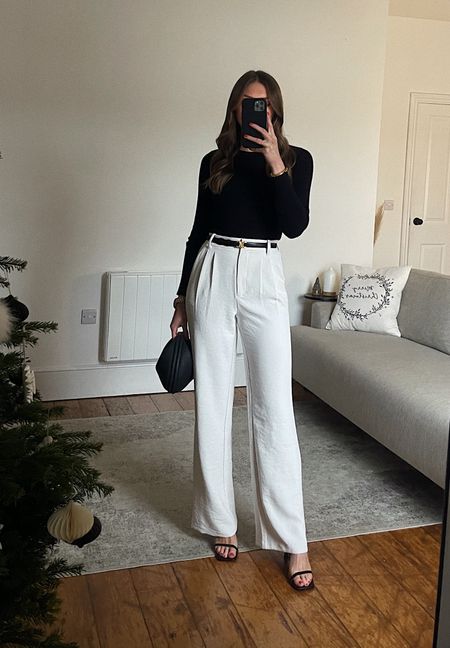 Abercrombie outfit 
XS in the black ribbed bodysuit 
26Reg in the Sloane tailored premium crepe trousers
I’m 5ft 6 




#LTKSeasonal #LTKHoliday #LTKeurope