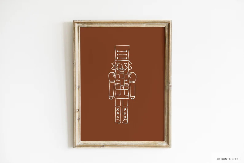 Nutcracker Print, Modern Christmas Decorations, Christmas Wall Art, Christmas Printable Wall Art,... | Etsy (US)