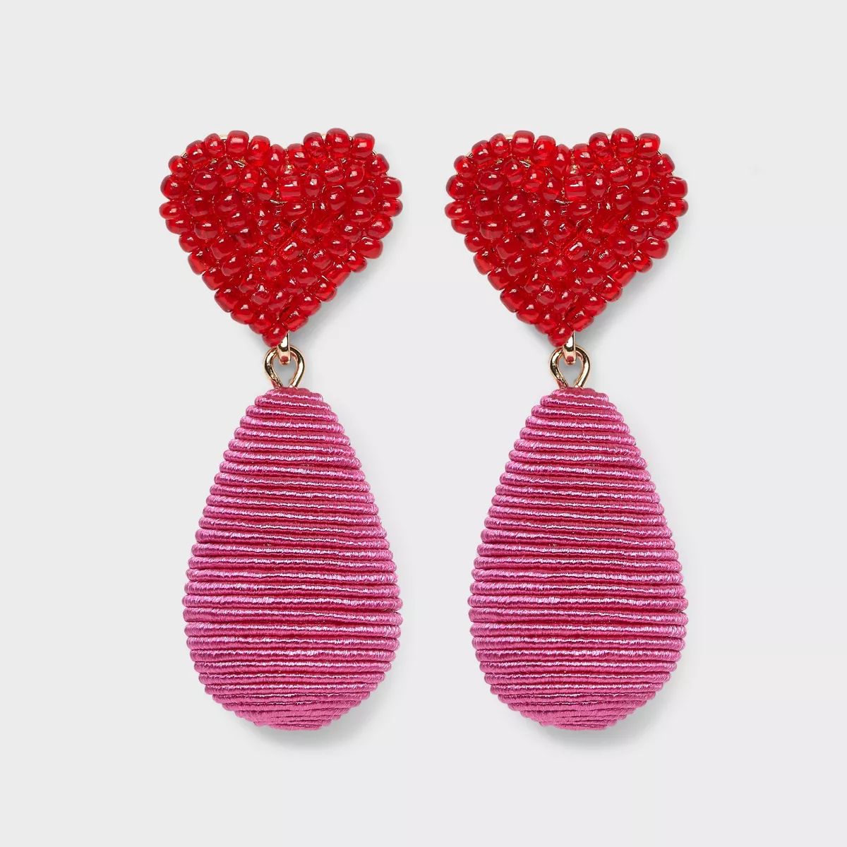 SUGARFIX by BaubleBar Adoring Adornment Statement Earrings - Red/Pink | Target