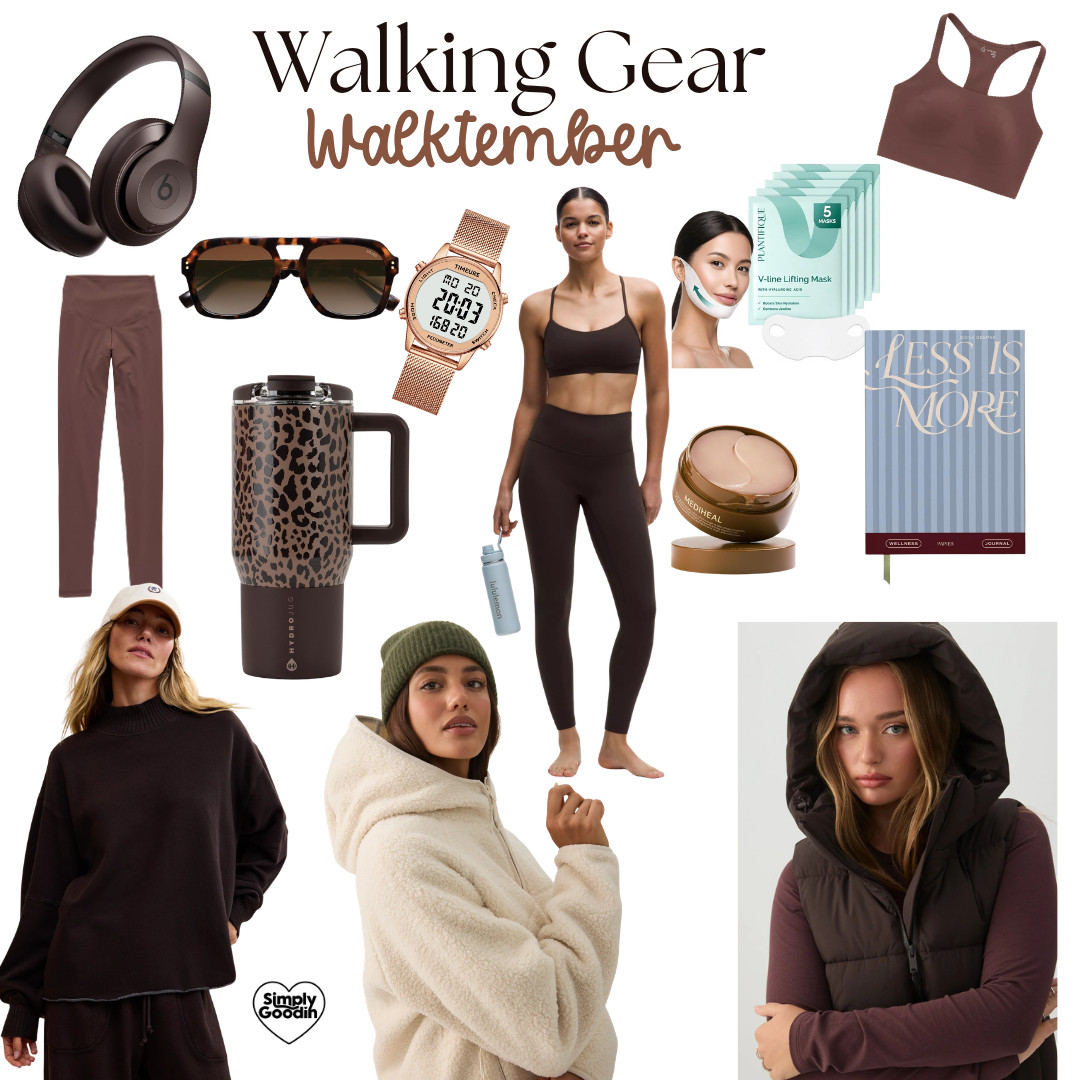 Walktember walking essentials 🤎 Everything I’m loving for making daily walks more comfortable, cozy, and a little more fun—from walking outfits and activewear to headphones, sunglasses, fitness trackers, water bottles, cozy layers, and a few skincare/self-care favorites.

Perfect for your fall walking routine, 10K step goal, walking challenge, daily movement, or wellness reset. I rounded up all the pieces here so you can easily shop my walking gear and fall fitness favorites.  

 #LTKcanada #LTKmidsize #LTKfitness