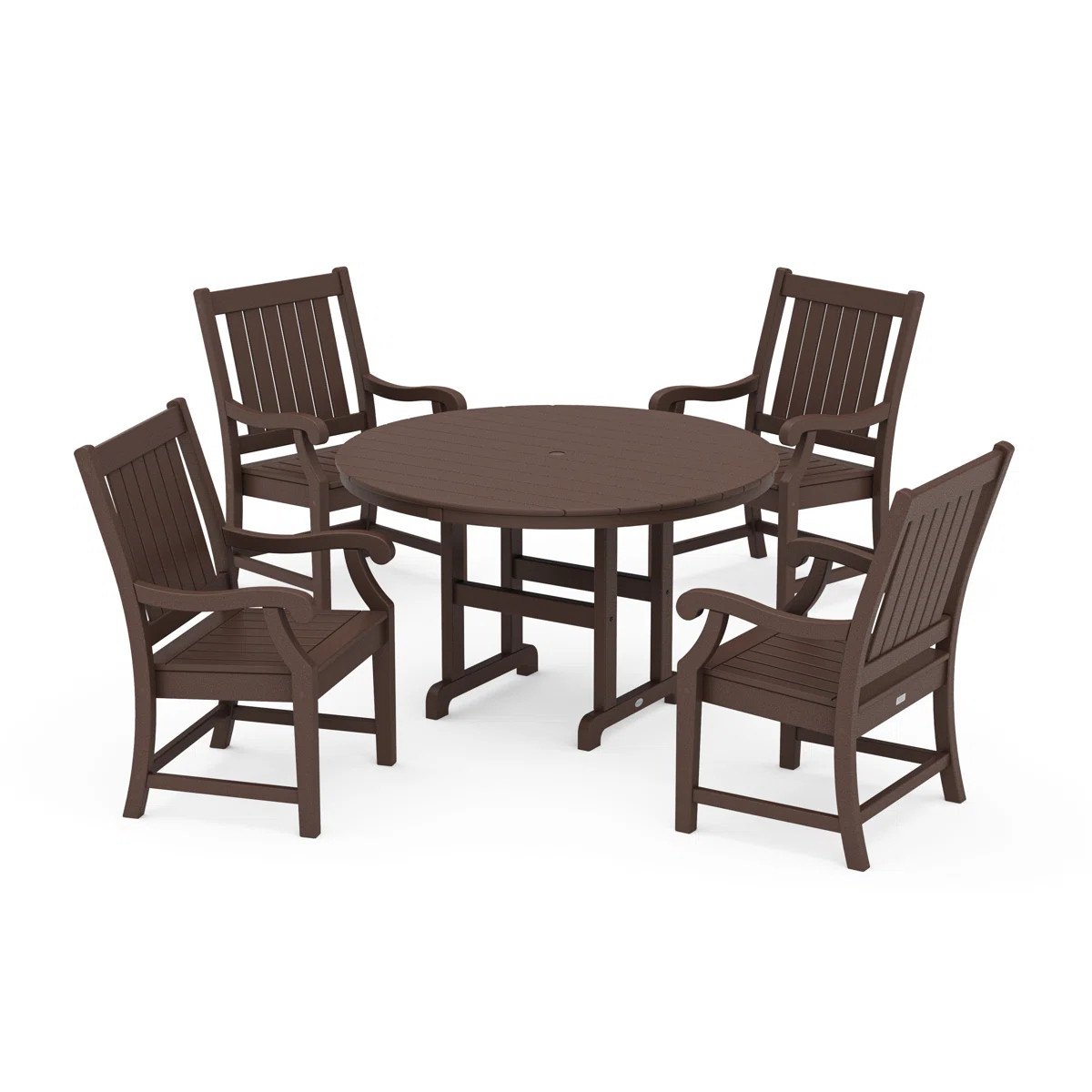 POLYWOOD x Birch Lane Verlyn 5-Piece Round Farmhouse Dining Set | Wayfair North America