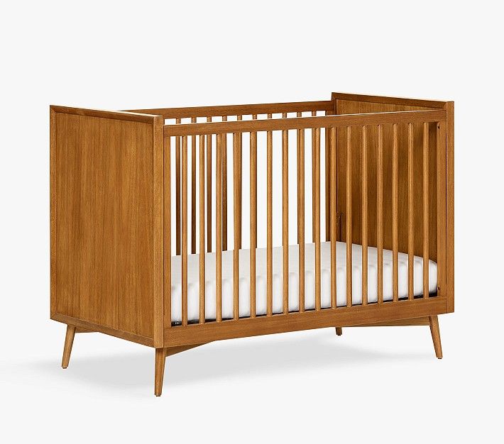 west elm x pbk Mid-Century Convertible Crib | Pottery Barn Kids