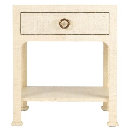 Kos 1-Drawer Raffia Nightstand, Natural | One Kings Lane