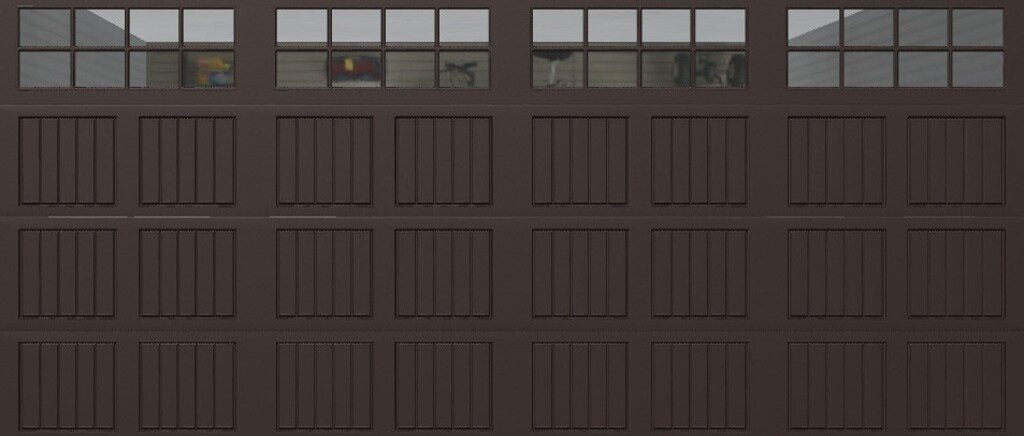Wayne Dalton Classic Steel Model 8500 16-ft x 7-ft 16.22 R-Value Insulated Brown Double Garage Door with Windows one_size | 8500SNMABRSTCKIII167 | Lowe's