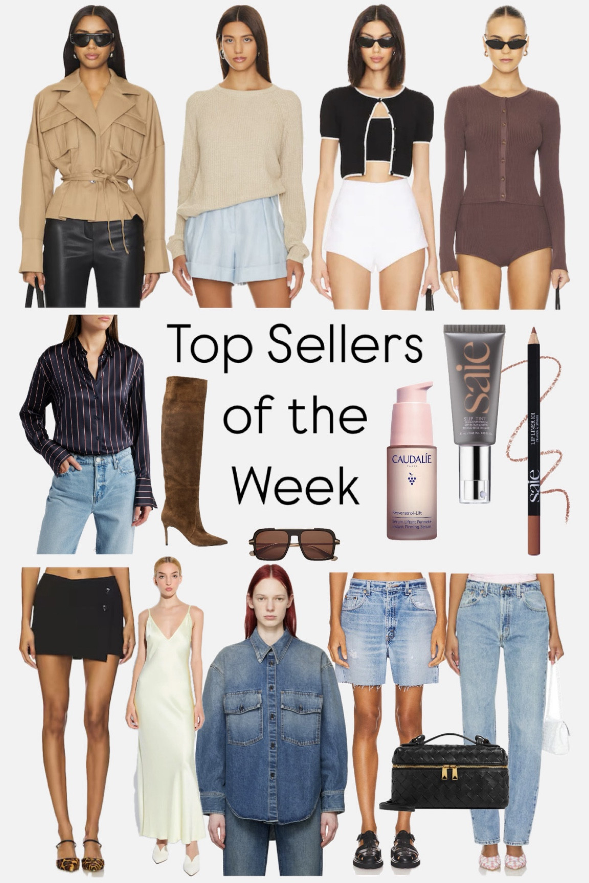 Here’s a list of my top selling and most asked about pieces of the week. I took my normal size in everything. 

Cropped jacket, Camila Coelho Collection, cardigan, khaite shirt, denim shacket, maxi dress, fall outfits, travel outfits, jeans, denim, Bottega bag, brown suede boots, sunglasses, beauty must-haves, skincare, outfit inspo, fall must-haves, wardrobe essentials, miniskirt, date night outfits

#LTKSeasonal #LTKStyleTip #LTKFallSale