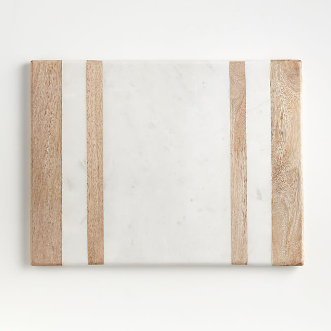 Wood and Marble Inlay Serving Board + Reviews | Crate & Barrel | Crate & Barrel