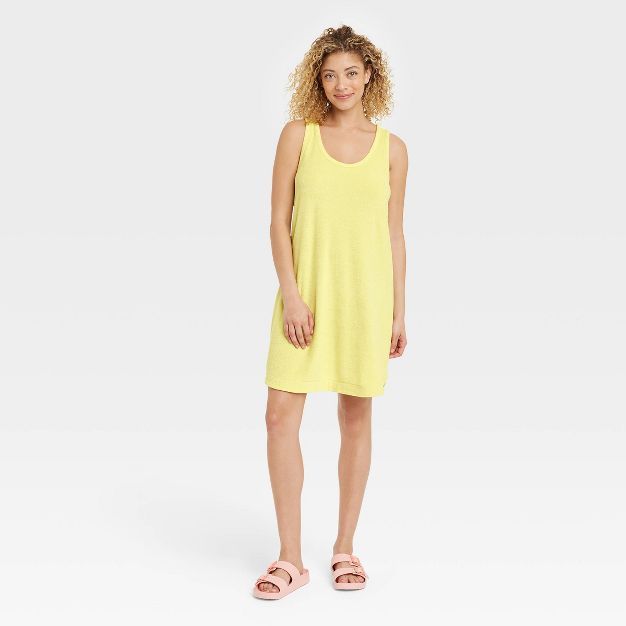 Women's Terry Tank Dress - A New Day™ Yellow | Target