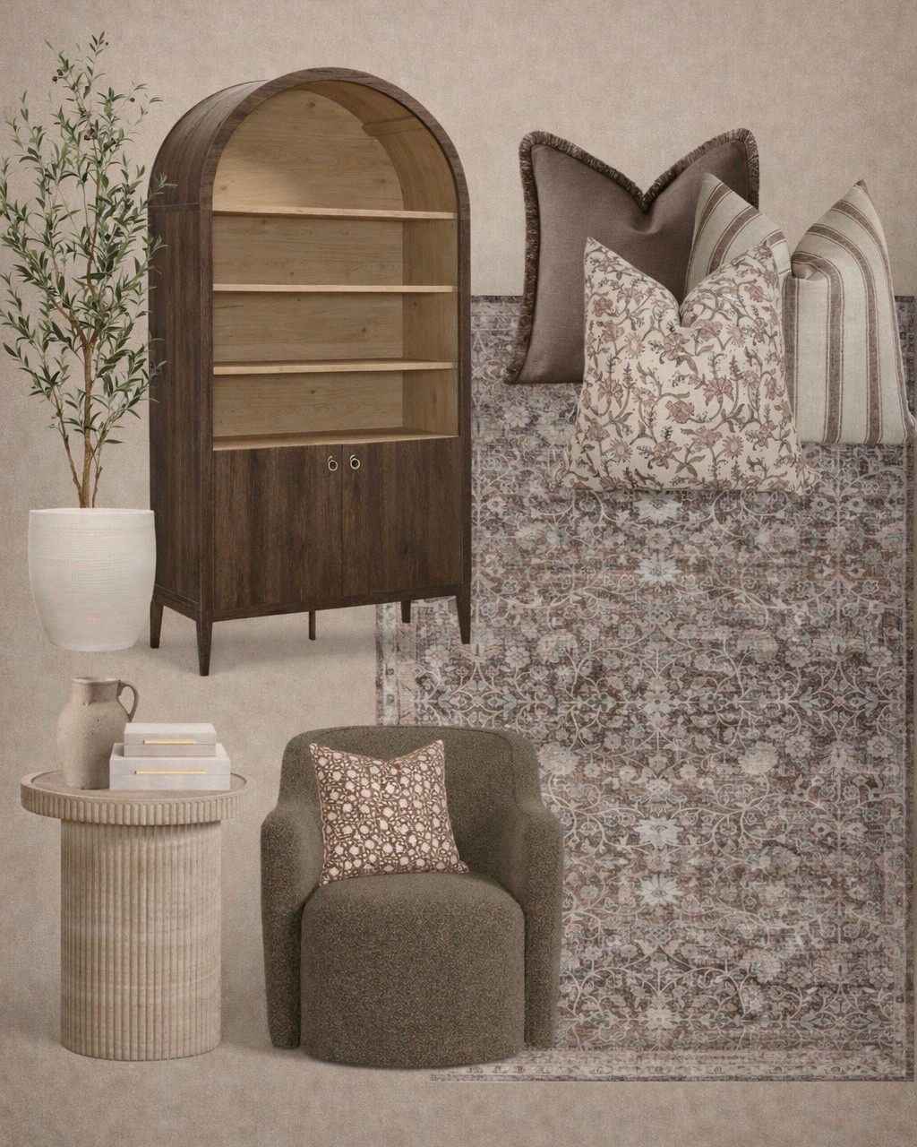 Amazon Home Finds. Follow @farmtotablecreations on Instagram for more inspiration.

Upholstered Swivel Back Chair. Loloi Amber Lewis Josie Collection. HomePop Upholstered Round Ottoman Home Décor|Foot Rest Ottoman - Dark Brown Boucle. Shagreen Boxes. Block Print Pillows. Modway Nolan Tall Arched Storage Display Cabinet in Dark Walnut - 74 Inch Arch Bookshelf with Open and Closed Shelving.Floral Pillow Cover. Creative Co-Op Large Matte White Embossed Stoneware Planter. 

Living Room Finds | Dining Room | Dining Room Artwork | Bathroom Finds | Bedroom Finds | Bedroom Furniture | nightstands | Home Decor| Fireplace Decor | Spring Refresh |  Bedroom Finds | Neutral Stems | Spring Stems | Bookshelf Decor | Bedroom Space | Cozy Corner | Bathroom | Curated Entryway | Spring  Decor | End of Year Clearance | Trending Decor | Viral Decor  | Coffee Table Decor | Neutral Decor | Fall Stem Sale | Target Finds | Skinny Bench | Bedroom | Living Room | Breakfast Nook | Amazon Home | Target Sale | Loloi Rugs | Magnolia Home | console table | console table styling | faux stems | entryway space | front porch decor | neutral decor | entryway decor | cozy home | affordable decor |  home decor | home inspiration | console styling | entryway rug | cozy moody home | moody home decor | neutral home | bathroom decor | living room | spring decor | Hearth & Hand | Studio McGee | 2026 Home Trends | trending home | 




#LTKSaleAlert #LTKHome