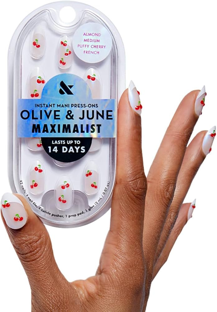 Olive & June Maximalist Instant Mani Press-On Nails (Glue) | 42 Fake Nails, 21 Sizes | Non-Toxic,... | Amazon (US)