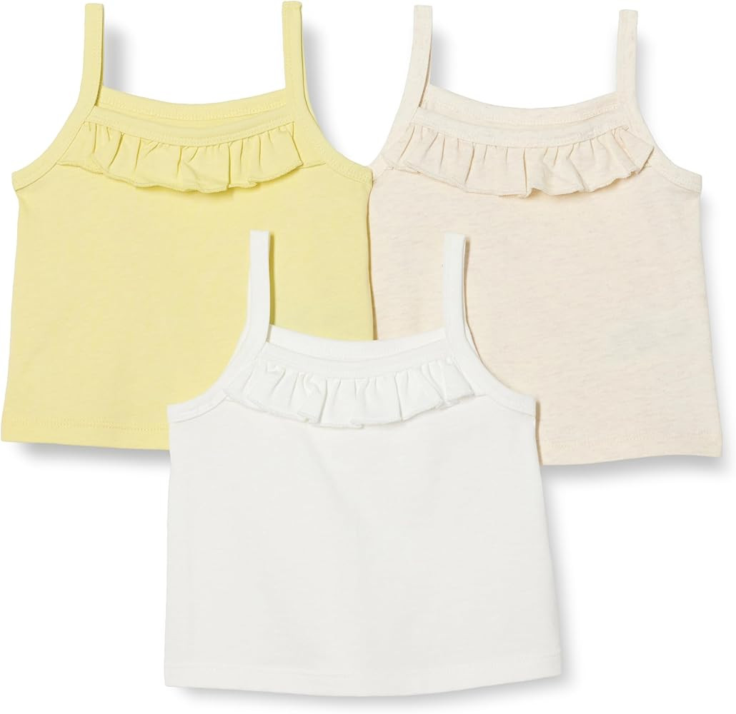 Amazon Essentials Girls and Toddlers' Cotton Mid-Length Camisole, Pack of 3 | Amazon (US)