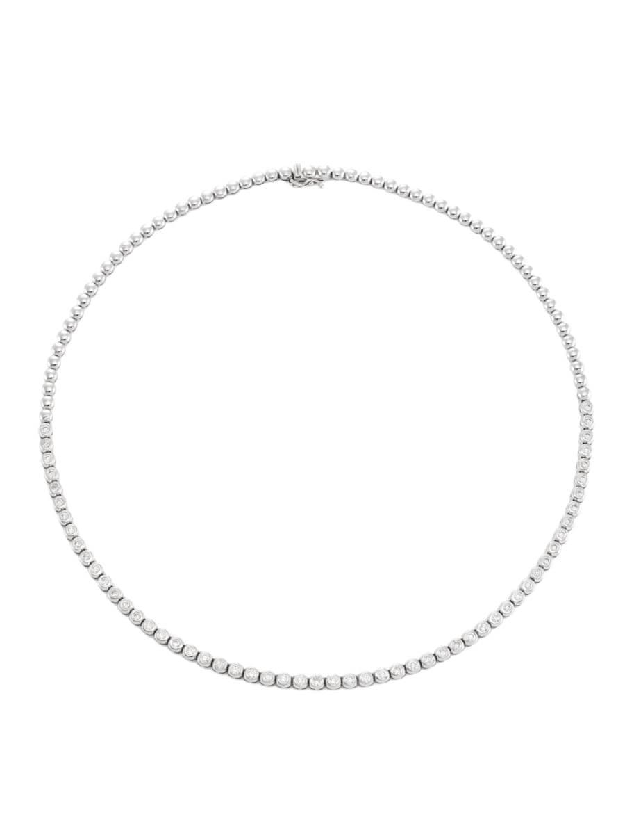 14K White Gold & 3.0 TCW Diamond Tennis Necklace | Saks Fifth Avenue
