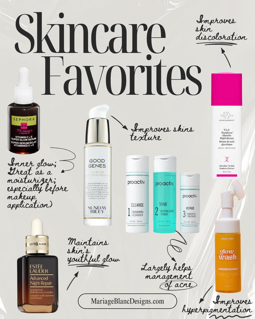 ✨ Glowing skin starts here. These are my tried-and-true skincare favorites that keep my skin clear, bright, and *extra* smooth. From texture-perfecting serums to acne-fighting essentials and hyperpigmentation heroes — I’ve got you covered. 💧🧴 #SkincareFavorites #GlowingSkin #SkincareRoutine #MariageBlancDesigns 

 #LTKBeauty